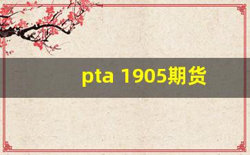pta 1905期货实时行情(pta2109期货行情)_https://www.huakunhengjia.com_期货资讯_第1张
